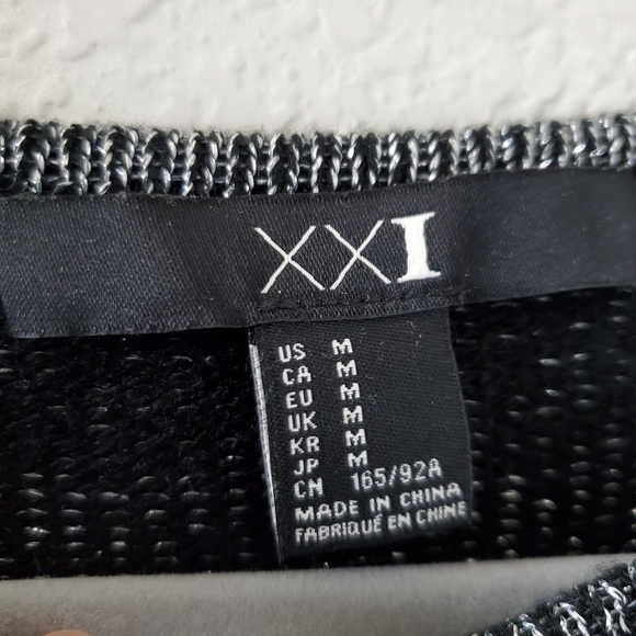 Forever 21 metallic sweater shoulder zip longsleeve mini dress - Picture 7 of 8